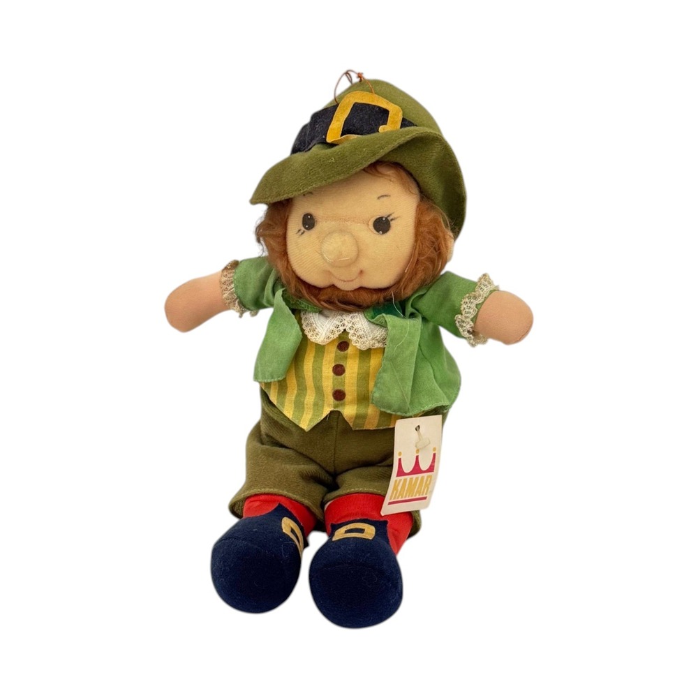 Kamar McGregor Plush Doll Male Green Leprechaun 1968 Vintage HangTag